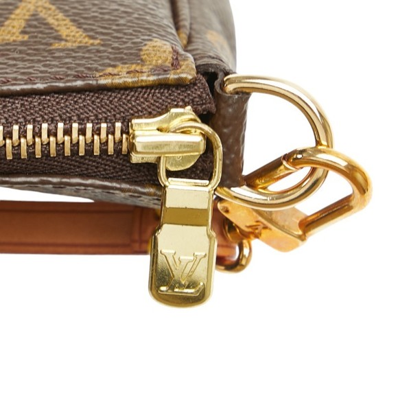 LOUIS VUITTON Monogram Pochette Accessory Pouch Handbag M51980 Brown PVC Leather - Picture 5 of 9